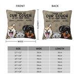 Personalised This Is My Couch Go Sit Over There Paw Print Throw Pillow Cover Cute Dog Cat Home Decoration Birthday Gift for Pet Lover Owner