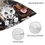 Personalised This Is My Couch Go Sit Over There Paw Print Throw Pillow Cover Cute Dog Cat Home Decoration Birthday Gift for Pet Lover Owner