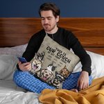 Personalised This Is My Couch Go Sit Over There Paw Print Throw Pillow Cover Cute Dog Cat Home Decoration Birthday Gift for Pet Lover Owner