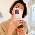 Personalised Funny 3D Foot Shaped Phone Case Cute Phone Accessory with Name and Heart Shape Rhinestone Birthday Gift for Her