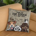 Personalised This Is My Couch Go Sit Over There Paw Print Throw Pillow Cover Cute Dog Cat Home Decoration Birthday Gift for Pet Lover Owner