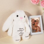Personlig mjuk bomull fylld kanin plysch trösta leksak med text påsk Keepsake present till barn