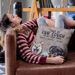 Personalised This Is My Couch Go Sit Over There Paw Print Throw Pillow Cover Cute Dog Cat Home Decoration Birthday Gift for Pet Lover Owner
