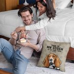 Personalised This Is My Couch Go Sit Over There Paw Print Throw Pillow Cover Cute Dog Cat Home Decoration Birthday Gift for Pet Lover Owner