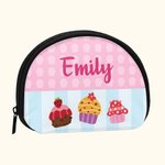 Personalized Colourful Butterflies Cupcakes Kids Coin Wallet with Name Birthday Gift for Girls
