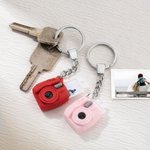 Porte-clés Personnalisé avec Photo Amovible Accessoire Breloque Caméra d'Impression 3D Cadeau Anniversaire pour Ami Famille Amoureux de Photographie