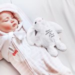 Personlig mjuk bomull fylld kanin plysch trösta leksak med text påsk Keepsake present till barn