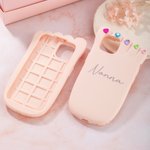 Personalised Funny 3D Foot Shaped Phone Case Cute Phone Accessory with Name and Heart Shape Rhinestone Birthday Gift for Her