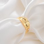 Personlig evighetsring med to fødselsblomster Kvinner Zirkon smykker Valentinsdag bursdagsgave til par beste venn
