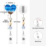Enrouleur de badge en acrylique rétractable et perlé personnalisé Coeur de l'océan Cadeau d'anniversaire pour infirmière Médecin