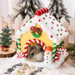 Maison en Pain d'Épice Personnalisée avec Nom Cachette de Hamster Cadeau de Noël pour les Propriétaires de Hamster