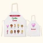Delantal personalizado Cookie Crew con nombre Regalo para la familia