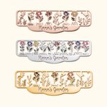 Segnalibro in metallo personalizzato Nana's Garden Birth Flower con nome inciso Regalo per la festa della mamma per la nonna madre amante dei libri
