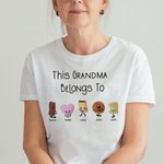 Personalized Cartoon Biscuit T-shirt Sweatshirt with Name and Title Family Biscuit Characters Costume Gift for Dad Mom Grandparents Bakery Lover