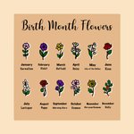 Segnalibro in metallo personalizzato Nana's Garden Birth Flower con nome inciso Regalo per la festa della mamma per la nonna madre amante dei libri