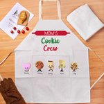Delantal personalizado Cookie Crew con nombre Regalo para la familia