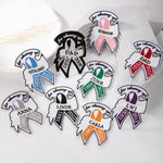 Personnalisé en mémoire de Patches de ruban avec nom brodé et année pour sac de veste Memorial Sympathie cadeau pour la famille