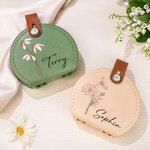 Personalized Birth Flower Portable Sewing Kit Set Storage Box with Name Birthday Gift for Tailor Lover