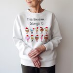 Personalized Cartoon Biscuit T-shirt Sweatshirt with Name and Title Family Biscuit Characters Costume Gift for Dad Mom Grandparents Bakery Lover