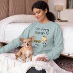 Personalized Cartoon Biscuit T-shirt Sweatshirt with Name and Title Family Biscuit Characters Costume Gift for Dad Mom Grandparents Bakery Lover