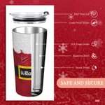Personalised 20oz Food Grade Stainless Steel Santa Christmas Tumbler with Name 20oz Tumbler Christmas Gift for Family Friends tumbler