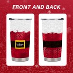 Personalised 20oz Food Grade Stainless Steel Santa Christmas Tumbler with Name 20oz Tumbler Christmas Gift for Family Friends tumbler