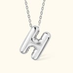 Personalised Bubble Letter Balloon 3D Necklace Initial Alphabet Birthday Valentine's Day Jewellery for Women Girls