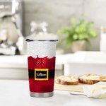 Personalised 20oz Food Grade Stainless Steel Santa Christmas Tumbler with Name 20oz Tumbler Christmas Gift for Family Friends tumbler