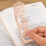 Personalised Family Tree Bookmark with 1-10 Names and Text Birthday Gift for Book Lover