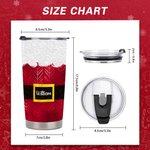 Personalised 20oz Food Grade Stainless Steel Santa Christmas Tumbler with Name 20oz Tumbler Christmas Gift for Family Friends tumbler