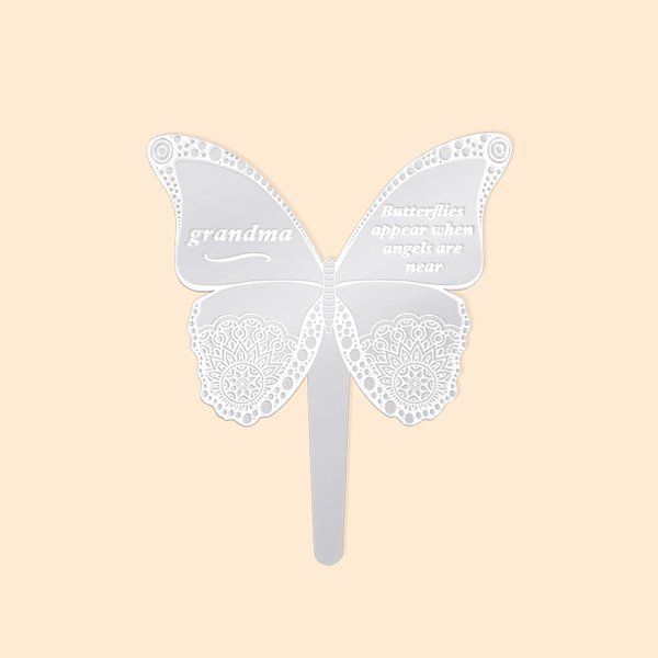 Personalizado Memorial Mariposa Estaca de tierra Tumba Cementerio Jardín al aire libre Decoración Simpatía Regalo o amigo de la familia