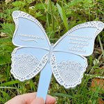 Personalised Memorial Butterfly Ground Stake Grave Cemetery Outdoor Garden Decoration Sympathy Gift or Family Friend