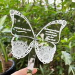 Personalised Memorial Butterfly Ground Stake Grave Cemetery Outdoor Garden Decoration Sympathy Gift or Family Friend