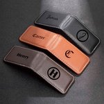 Personalisierte Leder magnetische Geldklammer mit eingraviertem Namen und Buchstaben Geburtstag Valentinstag Vatertag Geschenk für Ehemann Freund Papa