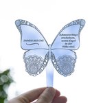 Personalised Memorial Butterfly Ground Stake Grave Cemetery Outdoor Garden Decoration Sympathy Gift or Family Friend