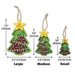 Personalizzato 4D albero di Natale in legno Shaker Ornament con glitter nome Charm regalo di Natale