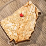 Personalized Map Night Lamp with Engraved Text Long Distance Relationships Gift for Couples Home Decor