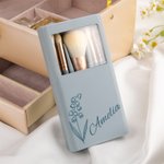 Set di pennelli per il trucco personalizzato da 5 pezzi con organizer per pennelli e specchio per donne e ragazze