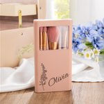 Set di pennelli per il trucco personalizzato da 5 pezzi con organizer per pennelli e specchio per donne e ragazze