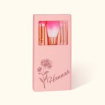 Set di pennelli per il trucco personalizzato da 5 pezzi con organizer per pennelli e specchio per donne e ragazze
