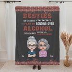 Henkilökohtainen Tässä on toinen vuosi Bonding yli alkoholin Fleece Sherpa peitto syntymäpäivä joululahja parhaalle ystävälle
