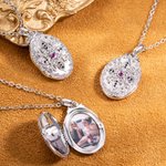 Médaillon Personnalisé avec Photo Collier en Argent à Motif Vintage Cadeau Anniversaire Saint-Valentin pour Femme