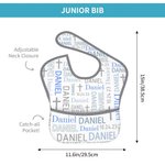 Personalized Waterproof Baptismal Cross Baby Bib with Pocket and Adjustable Tie Closure Eating Feeding Essential Baby Shower Gift for Boy Girl
