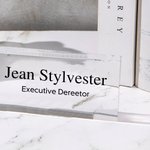 Porte-nom en acrylique personnalisé Plaque de bureau Décoration de bureau Féliciter Apprécier Cadeau pour Collègue Famille
