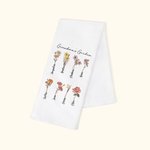 Personalisierte Geburt Blume Geschirrtuch weiß super saugfähig Geschenk für Oma Mutter