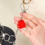 Portachiavi personalizzato a blocchi abbinati con cuore iniziale inciso Tag 2 pezzi San Valentino Anniversario regalo per la coppia amico