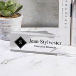 Porte-nom en acrylique personnalisé Plaque de bureau Décoration de bureau Féliciter Apprécier Cadeau pour Collègue Famille