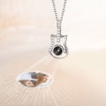 Personalized Guitar Design Projection Necklace with 100 Languages I Love You and Photo Valentine's Day Gift for Guitar Lovers