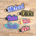 Portachiavi personalizzato in feltro Glitter Name Tag Cheer Porta zaino Tag Team Cheerleading Regalo per adolescenti