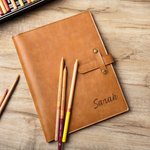 Henkilökohtainen käsintehty PU Nahka Traveler's Refillable Sketchbook Cover Kynä Organizer Lahja Taidemaalarit Opiskelijat